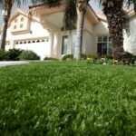 Artificial grass front lawn installed by SYNLawn