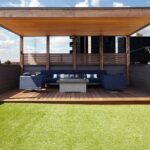 Rooftop artificial grass installation by SYNLawn