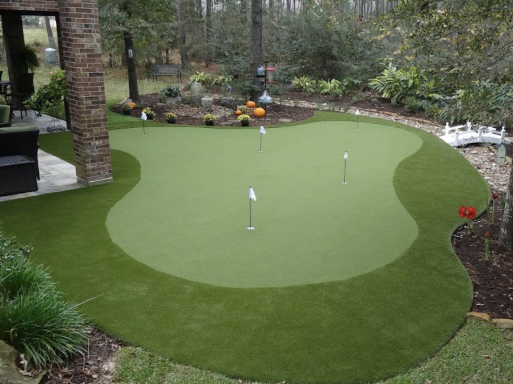 Ocean Springs, MS Artificial Grass Backyard Putting Greens SYNLawn