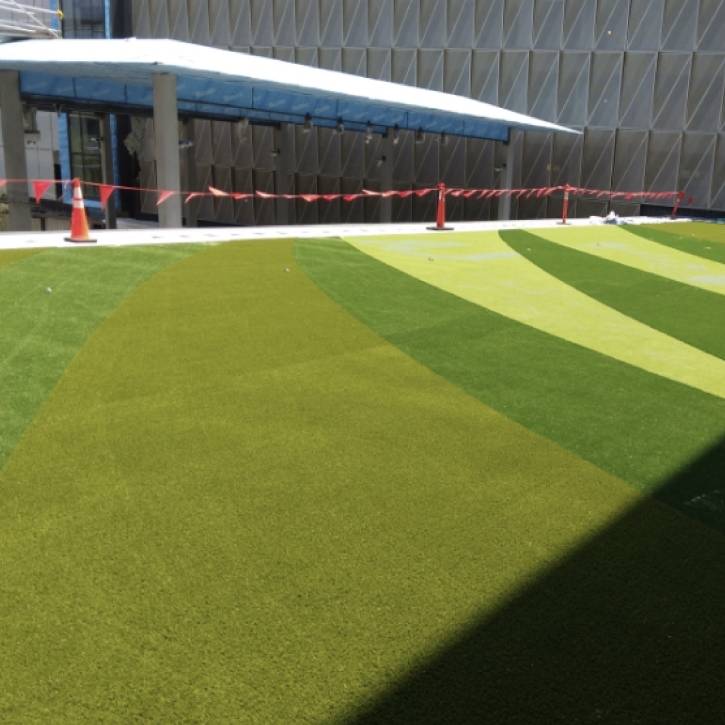 Ground view of the hewlett packard artificial turf project by SYNLawn