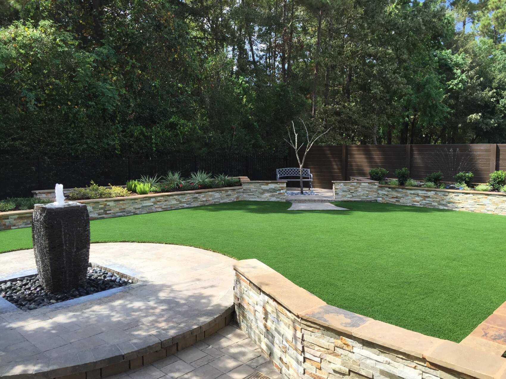 Residential artificial grass backyard installed by SYNLawn