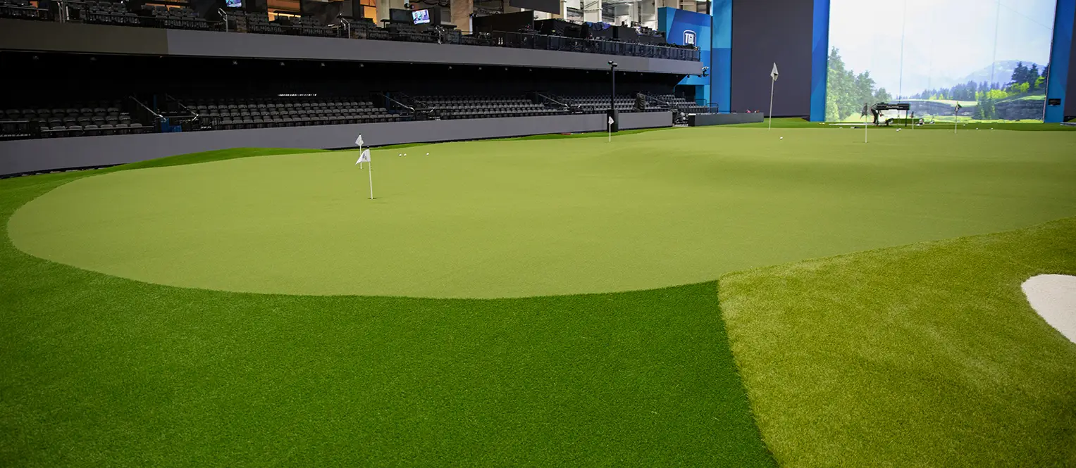 Indoor golf simulator turf from SYNLawn