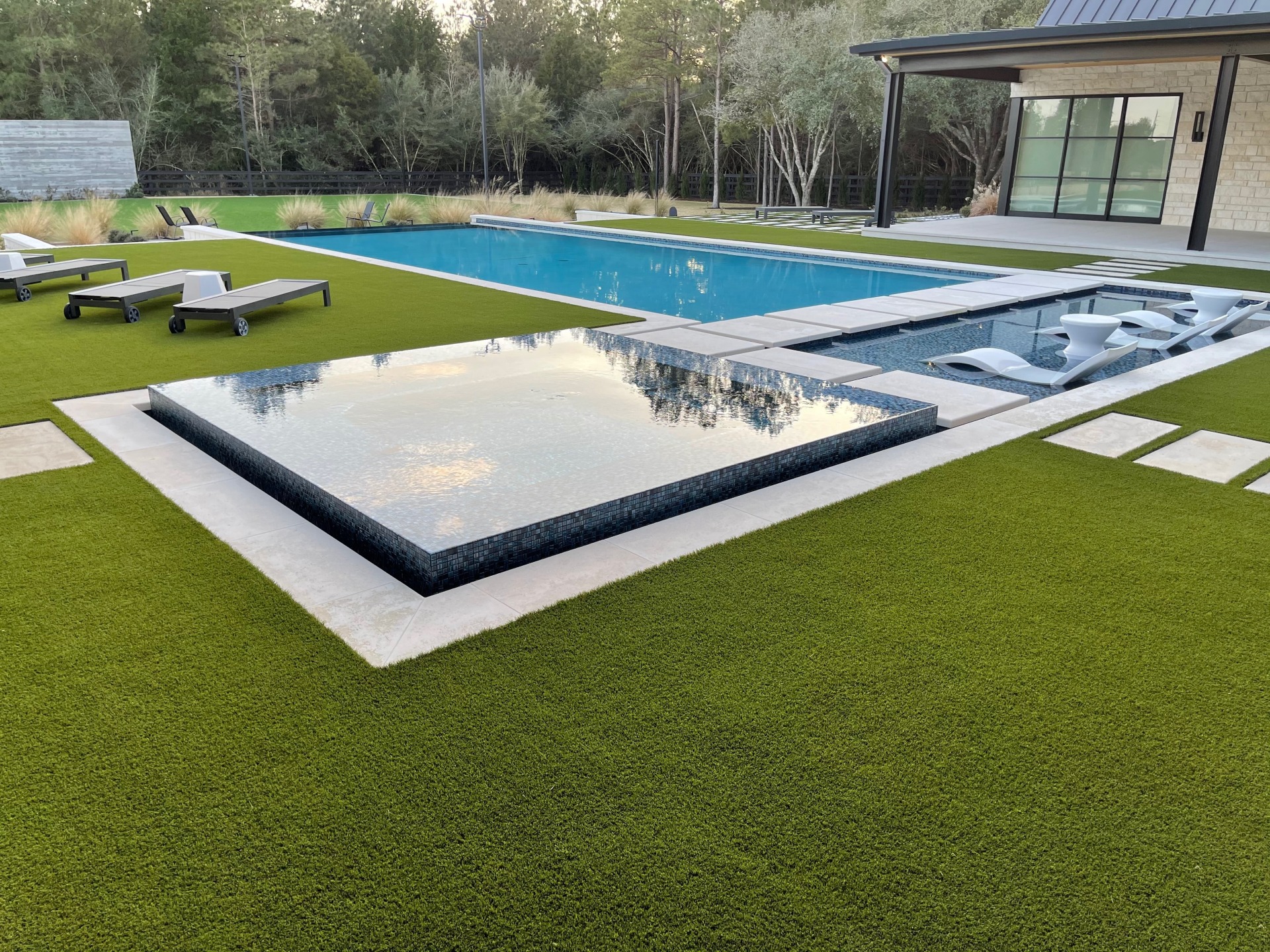 Mississippi Artificial Grass Custom Pool Landscape